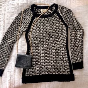 Black and white patterned sweater